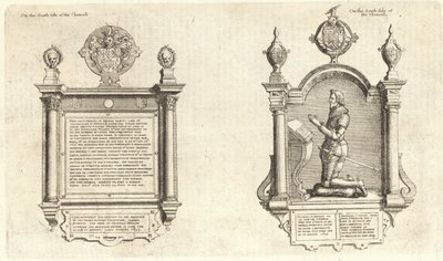 Abbot and Purefoy (monument) by Wenceslaus Hollar